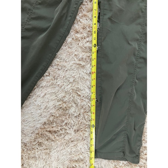 Chicos Olive Green Ankle Pants Size 3.5 Side Zip Embellished Casual - Picture 8 of 10